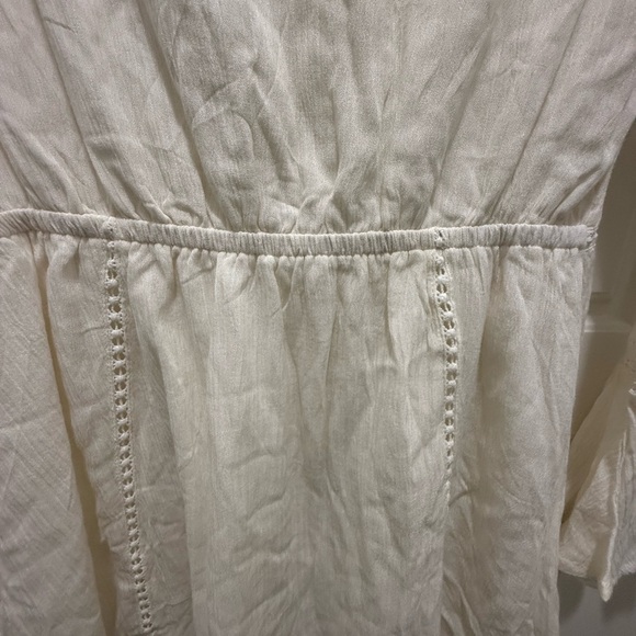 NWT. Lost & Wander Boho Long Lace Sleeve White Mini Dress. Size Medium - Picture 10 of 16